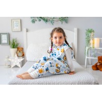 Mavi Kaplan Çift Katlı Pazen Çocuk Bebek Kışlık Uyku Tulumu (20-24 Derece Oda Sıcaklığı) 1 Tog