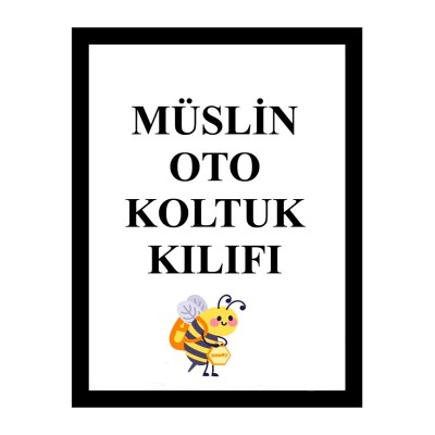 Müslin Bebek Oto Koltuğu Kılıfı