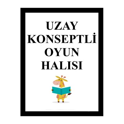 Uzay Konseptli Oyun Halısı