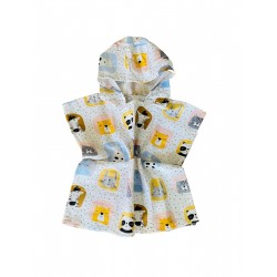 Uykucu Hayvan Müslin Panço 1-3 Yaş Uykucu Hayvan Müslin Panço 1-3 Yaş